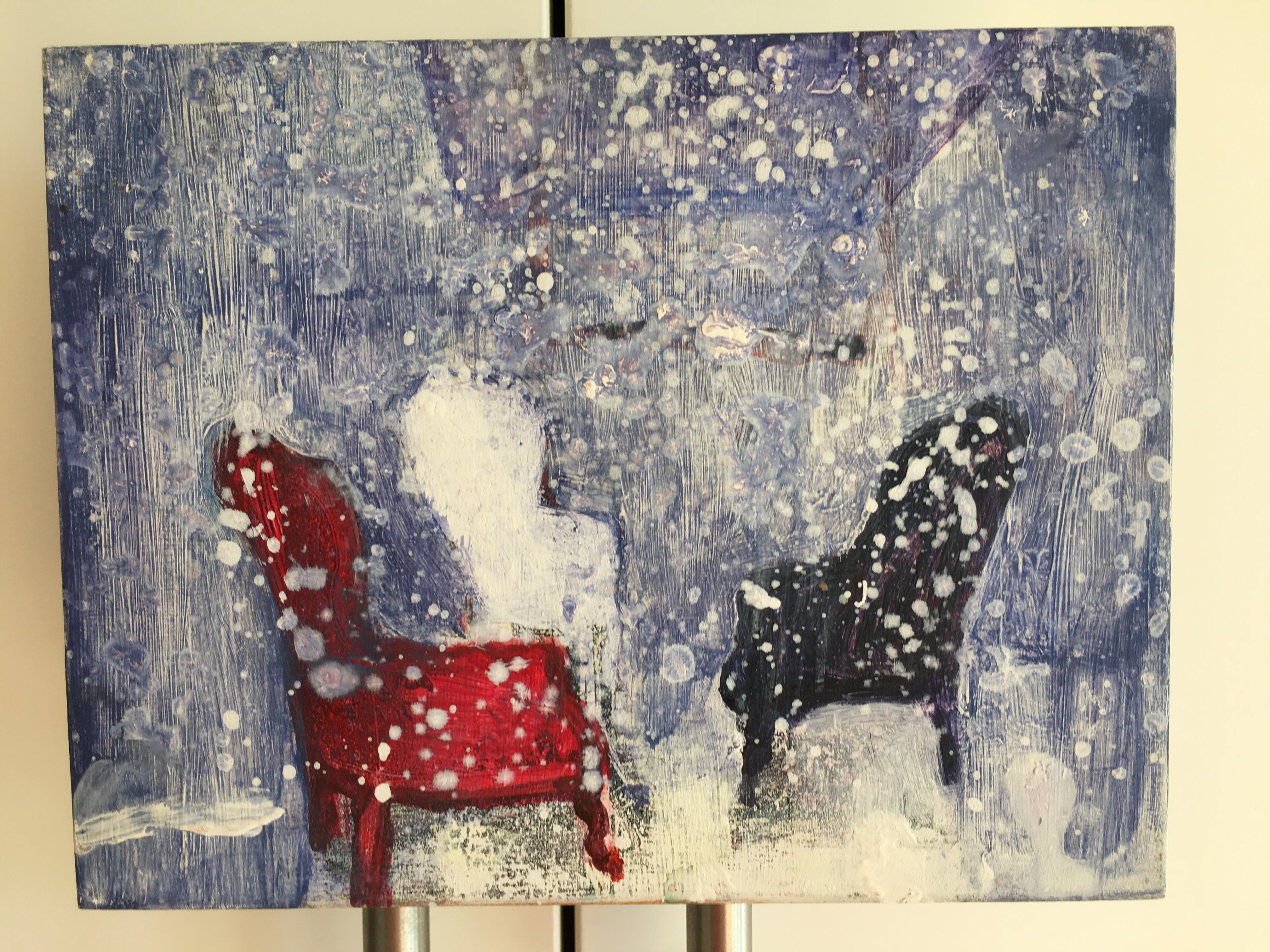 Jos van Gessel - Drie stoelen in de sneeuw kopen? Bied vanaf 30!