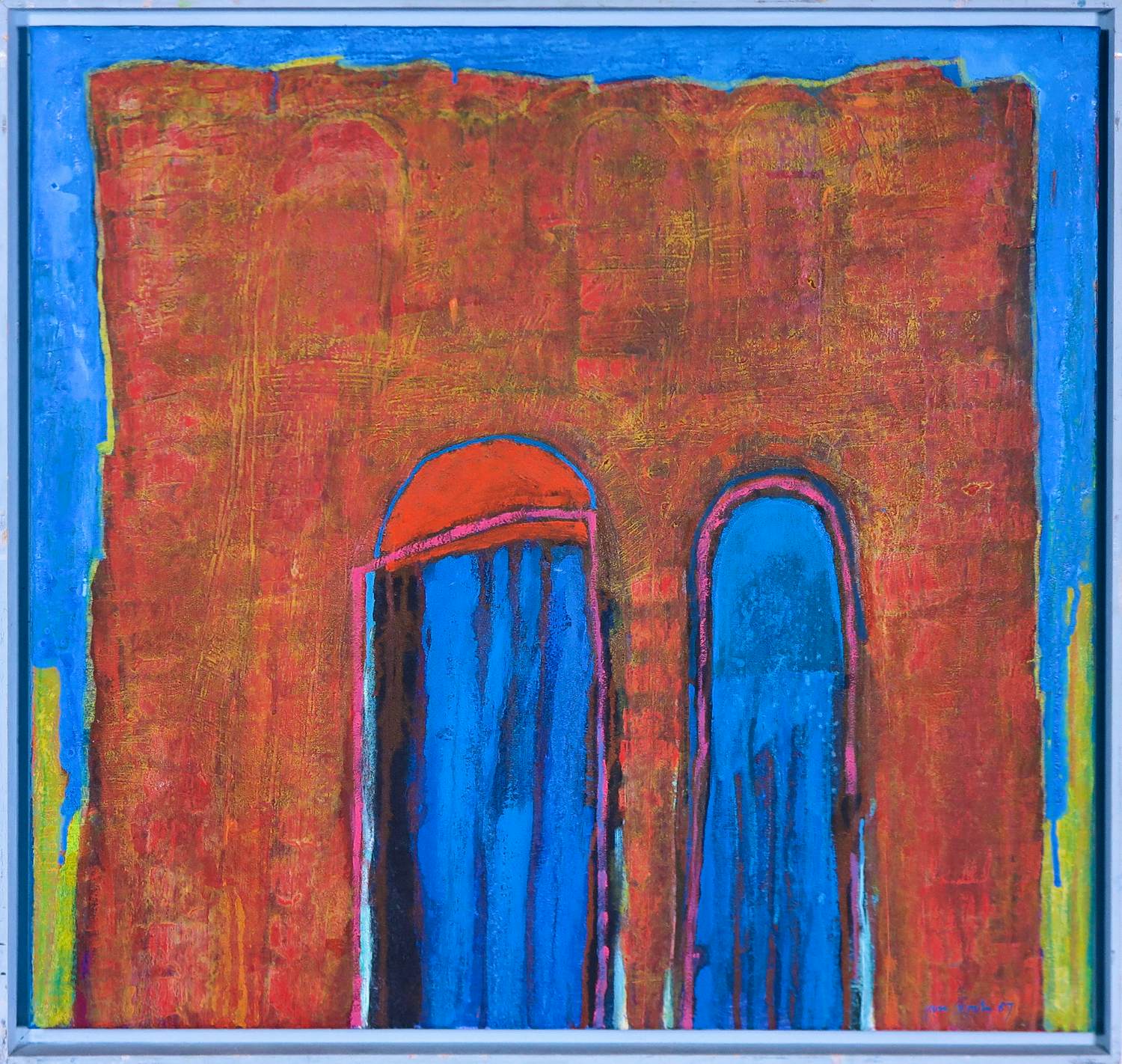 Jan Voets - Acryl op doek, Gebouw - Ingelijst kopen? Bied vanaf 100!