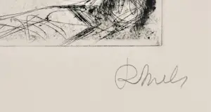 Rene Mels - Ruhe in Hell-Dunkel-Kontrasten, seltener Aktstich um 1945 - gerahmt kopen? Bied vanaf 50!