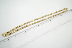 9- Massief 18Krt geel-gouden "konings" ketting - platte schakel- lang model kopen? Bied vanaf 2540!