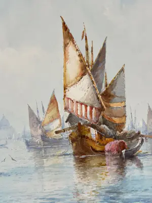 Frederick James Aldridge - The Venetian Lagoon kopen? Bied vanaf 50!