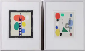 Harrie Gerritz - Set van 2 zeefdrukken - Ingelijst kaufen? Bieten Sie von 100!