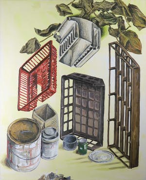 Urs Pfannenmuller - Olieverf op doek, Zonder titel - Ingelijst kopen? Bied vanaf 100!