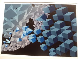 Hans Klaui - Mooi geometrische zeefdruk van Hans Klaui, 1987-7 kopen? Bied vanaf 40!