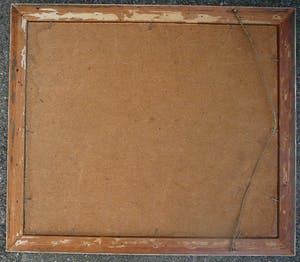 Augustinus van der Linde - Boeren woning aan beek -olieverf- kopen? Bied vanaf 65!