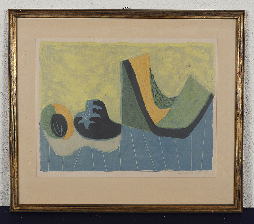 Daniel den Dikkenboer - Compositie - 1954 - Zeefdruk op papier - gesigneerd r.o. - BKR Rotterdam kopen? Bied vanaf 10!