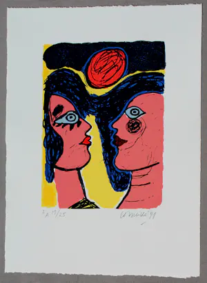 Corneille - Kleuren litho: 1991 kaufen? Bieten Sie von 225!