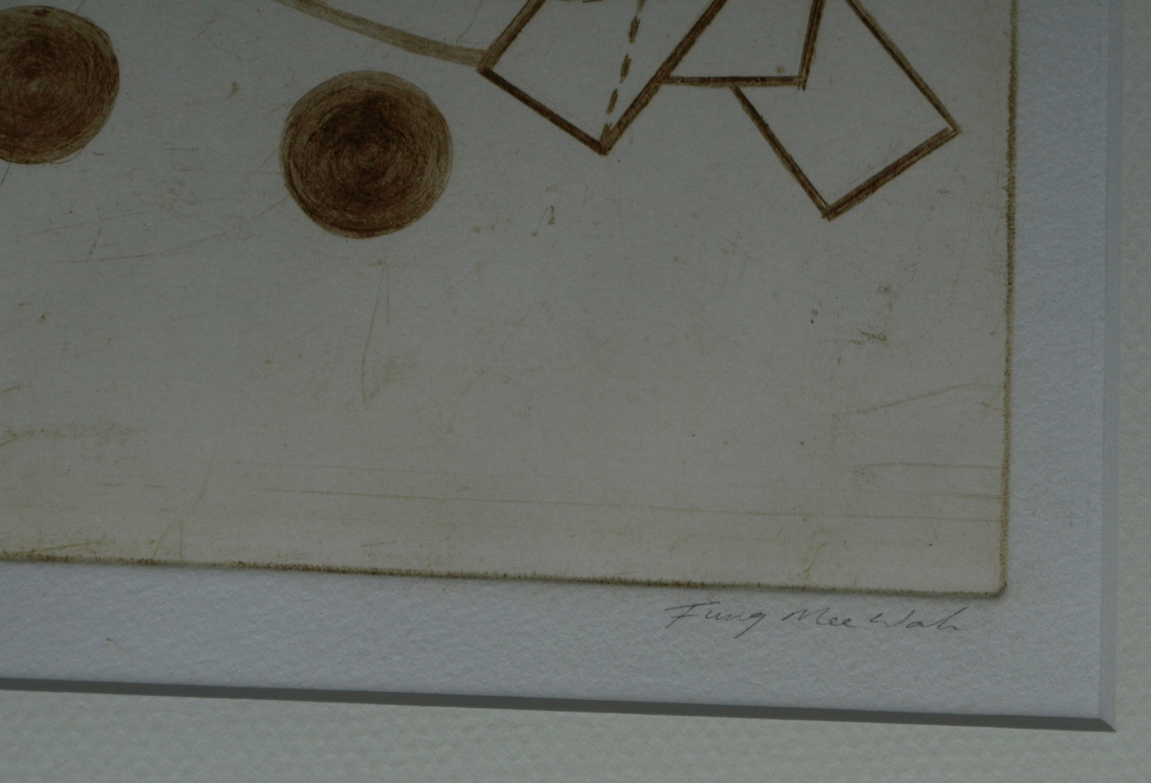 Niet of onleesbaar gesigneerd - Ets , Zonder titel – ingelijst  kopen? Bied vanaf 1!