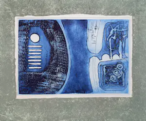 AcheterJan Montyn - Sceau de la Lune, aquatint ets? Enchérissez de 95!