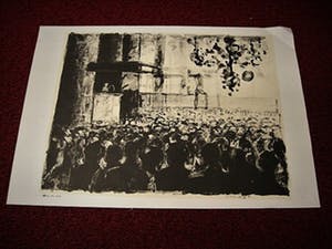Aat Veldhoen - Vroege Litho in de Oosterkerk Amsterdam" gesigneerd kopen? Bied vanaf 1!
