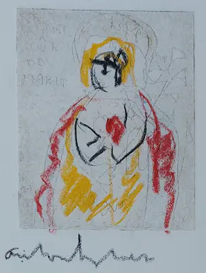 Anton Heyboer - Madonna- ingekleurde ets kopen? Bied vanaf 375!