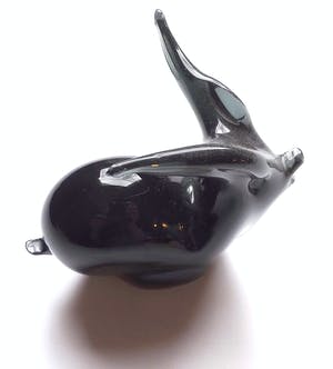 Vincenzo Nason - gestilieerde antiloop van zwart hoogglans kristal - gesigneerd + label kopen? Bied vanaf 1!