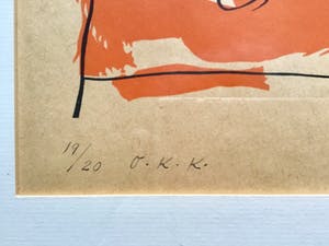 Pavel Husa - Abstract figuur, gesigneerd en ingelijst kopen? Bied vanaf 40!