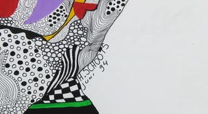 Hans Schoots - Pen en gouache, Zonder titel - Ingelijst kopen? Bied vanaf 35!