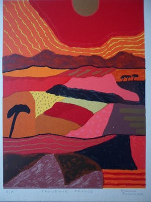 Ronald Boonacker - Zeefdruk, titel, "Provence, France ". kopen? Bied vanaf 45!