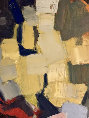 Rene Mels - Wunderschöne, farbenfrohe abstrakte Komposition, um 1958 kopen? Bied vanaf 500!