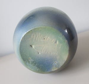 Adrie Moerings - Grote Flesvaas met groen/blauw glazuur kopen? Bied vanaf 38!