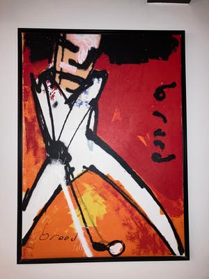 Herman Brood - Zeefdruk op Doek - 'Golfer' 22/50 kopen? Bied vanaf 1!