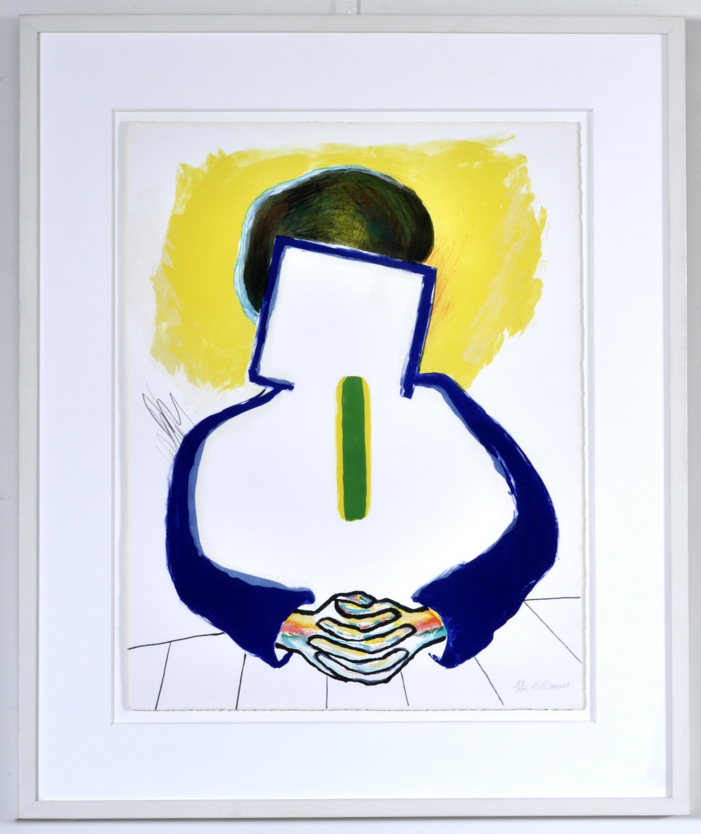 Roger Raveel - Meditatie - litho - Gesig. - 66x51 cm - ingelijst - 1990 kaufen? Bieten Sie von 1900!