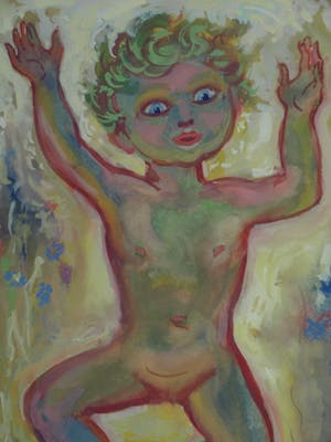 Klaas Pijlman - Gouache , “Putto” – 1956 kopen? Bied vanaf 50!