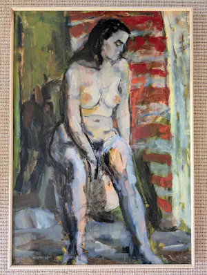 Lili Pieter van Leer - NAAKT ZITTEND AFGEBEELD kopen? Bied vanaf 100!