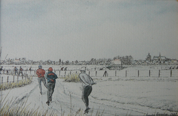 Bauke Feenstra - Schaatstaferelen in het Friese land kopen? Bied vanaf 50!