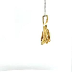 Ausgefallener Anhänger in 14 Karat (585) Gelbgold mit Perle & Brillanten kopen? Bied vanaf 299!