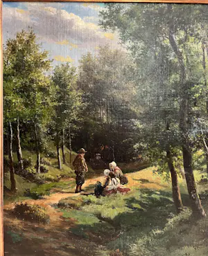 Hermanus Willem Koekkoek - Gezelschap in het bos kopen? Bied vanaf 1200!