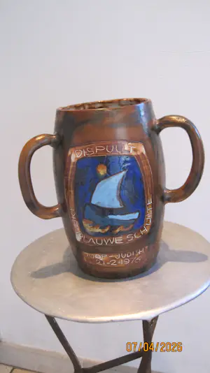 Henk Potters - Kleurrijke vaas met drie oren. kopen? Bied vanaf 60!