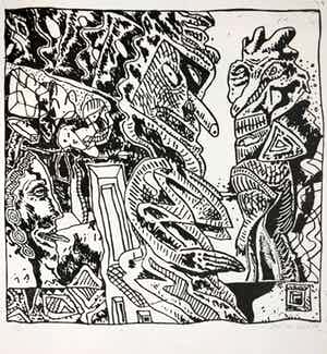 Rik van Iersel - zonder titel 1986 verkocht voor € 75!