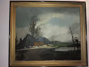 Henri Joseph Pauwels - Herfstlandschap met hoeve en poel kaufen? Bieten Sie von 90!