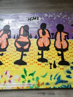 Espen Hagen - Bar Ladies - Origineel - gesigneerd - zeer groot kopen? Bied vanaf 1!