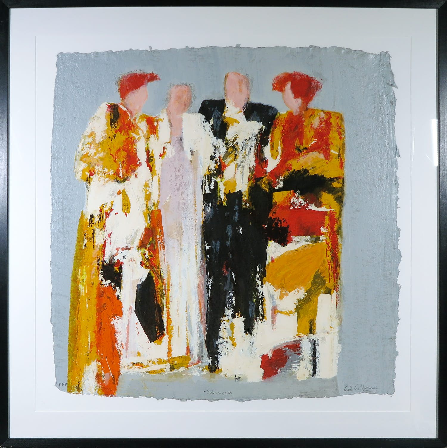 Wil Willemsen - Zeefdruk, Intermezzo - Ingelijst (Groot) kopen? Bied vanaf 60!