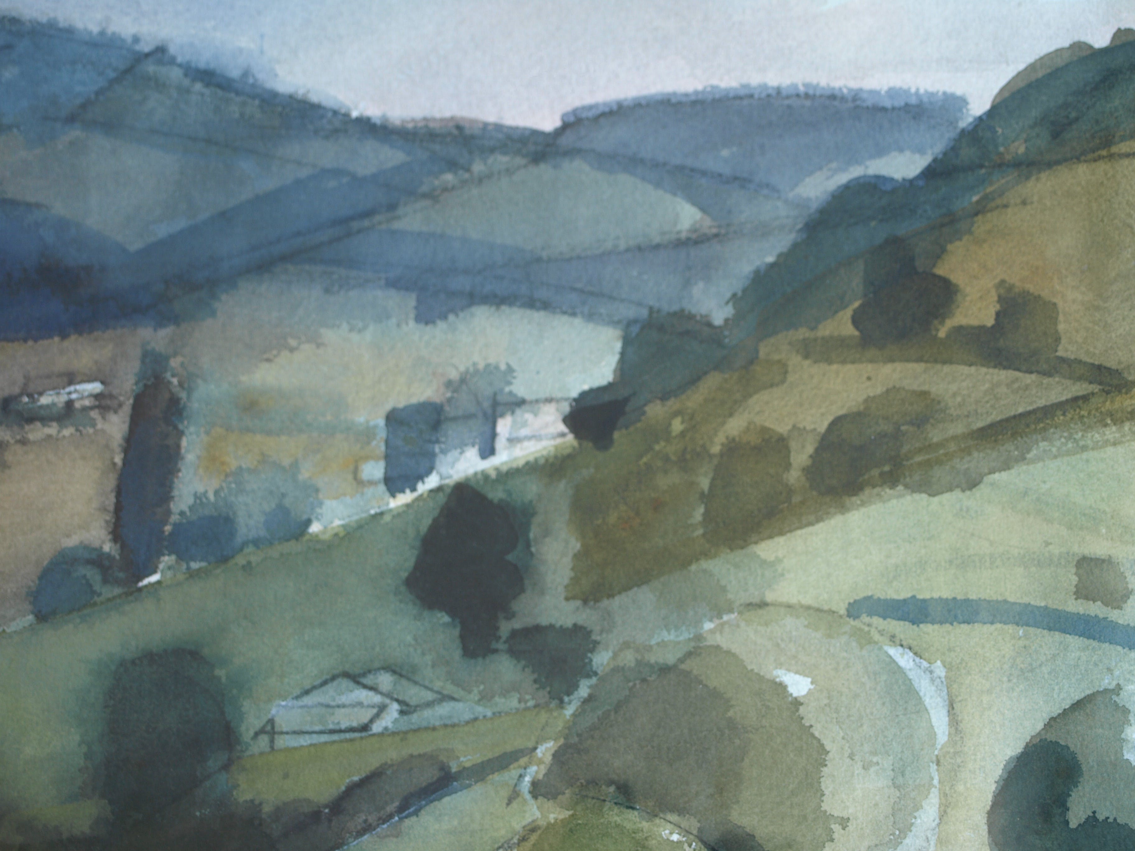 Jan Engelman - Landschap – gesigneerd & ingelijst – 1976 kopen? Bied vanaf 50!