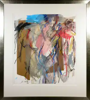 Jan van Lokhorst - Gemengde techniek op papier, Abstracte compositie - Ingelijst (Groot) verkauft für € 290!