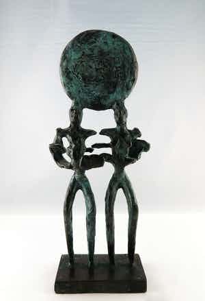 Nelson Carrilho - Brons, Twee figuren verkocht voor € 250!