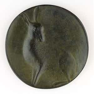 Marianne Letterie - Bronzen penning: Alice in Wonderland, 1976 verkocht voor € 150!