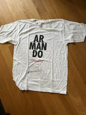 Buy Armando - 3 boeken + 3 gesigneerde catalogussen + gesigneerd T-shirt+ bord? Bid from 75!