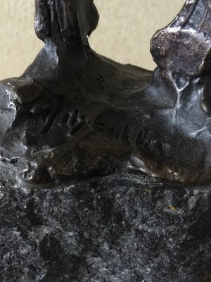 Jits Bakker - "Johan Buziau" - brons op natuurstenen sokkel kopen? Bied vanaf 495!