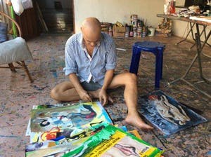 Peter Klashorst - Mooi formaat- collage -Gemengde techniek - Handgesigneerd !!! kopen? Bied vanaf 115!