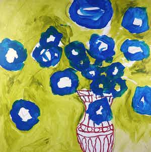 Rachid Ben Ali - Acryl op doek, Zonder titel (Groot) verkocht voor € 1!