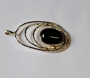 nieuw leuk ontwerp Handgemaakte zilveren hanger met natuurlijke Black Onyx kopen? Bied vanaf 60!