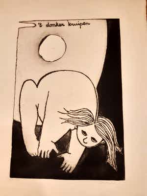 Ans Wortel - 't donker kruipen verkocht voor € 80!