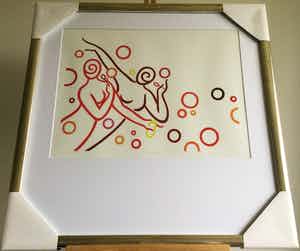 Donna Corbani - Bubbles | mooi ingelijste zeefdruk (8/130) - nieuwstaat verkocht voor € 35!