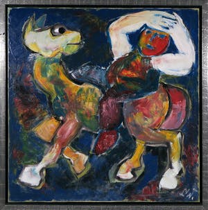 Martin van Wordragen - Olieverf op doek, Het genieten - Ingelijst (Groot) kopen? Bied vanaf 350!