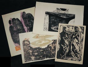 Chris Buursen - Karel Slingervoet en onbekend, Lot van vier litho's kopen? Bied vanaf 1!