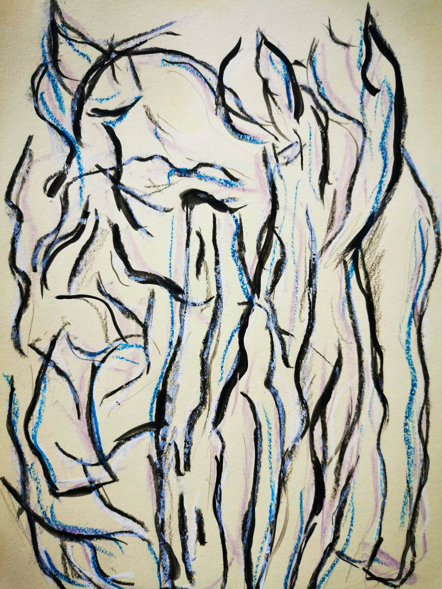 Jan Sierhuis - Tekening krijt/acryl kopen? Bied vanaf 1!