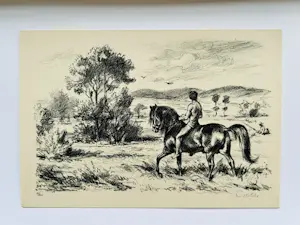 Emil Kotrba - Lot van twee paarden litho's kopen? Bied vanaf 55!