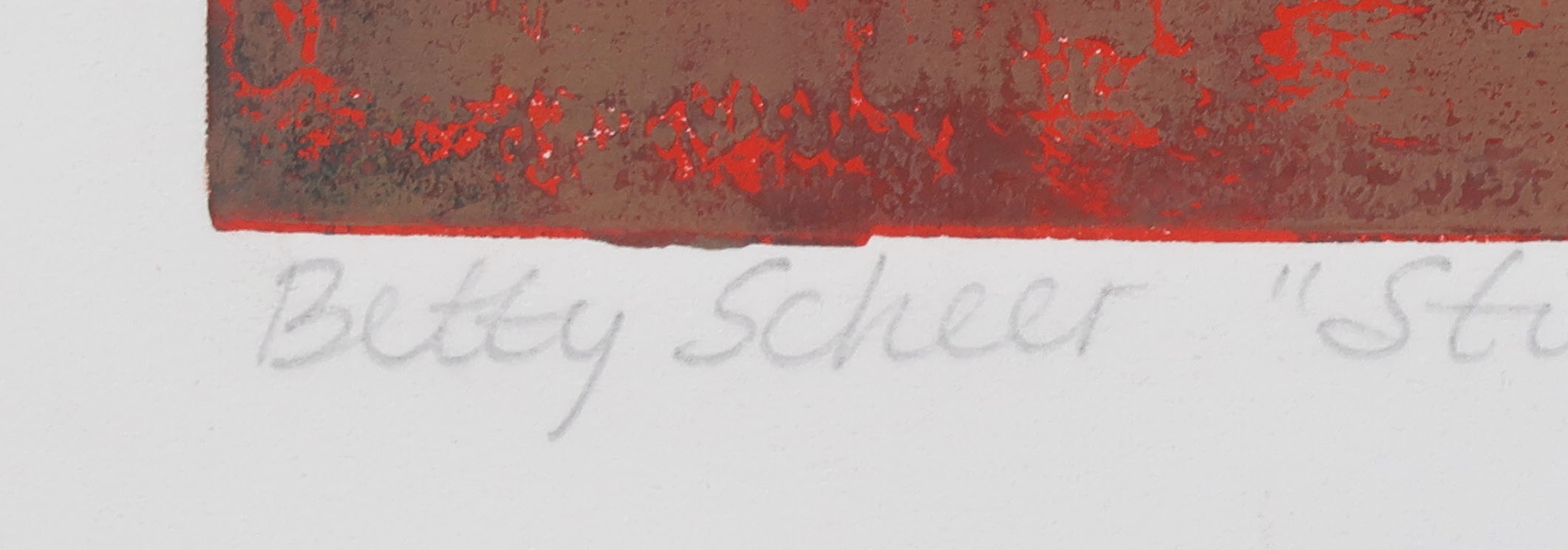 Betty Scheer - Linosnede, Stilleven met verfroller kopen? Bied vanaf 20!