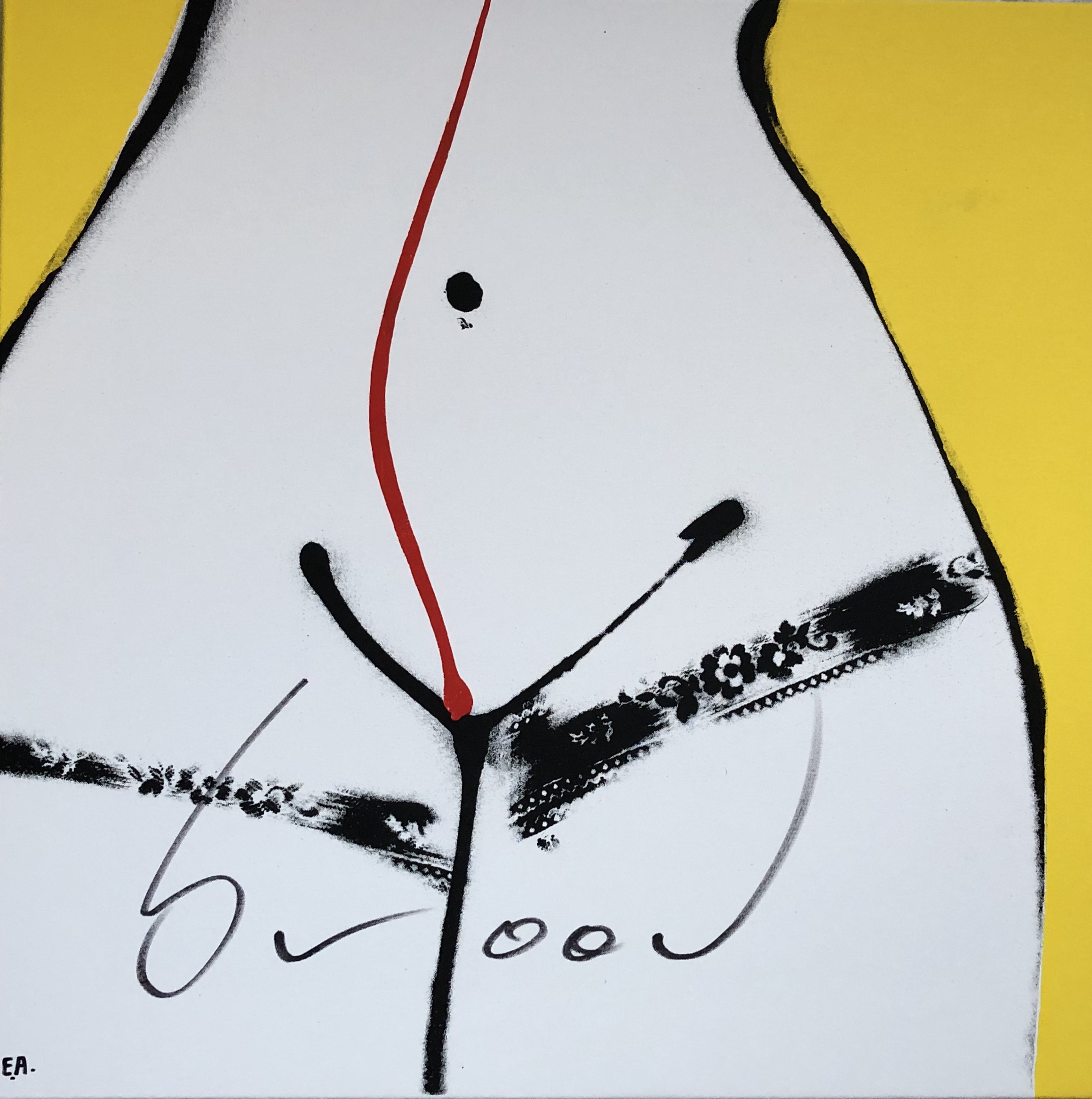 Herman Brood - Hips (originele handgesigneerde zeefdruk op linnen) verkocht voor € 1!